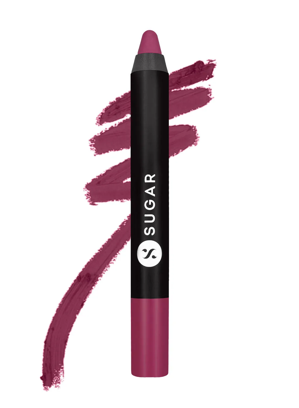 SUGAR Matte As Hell Crayon Lipstick With Free Sharpener - 32 Miss Rosa (Dusky Rose)