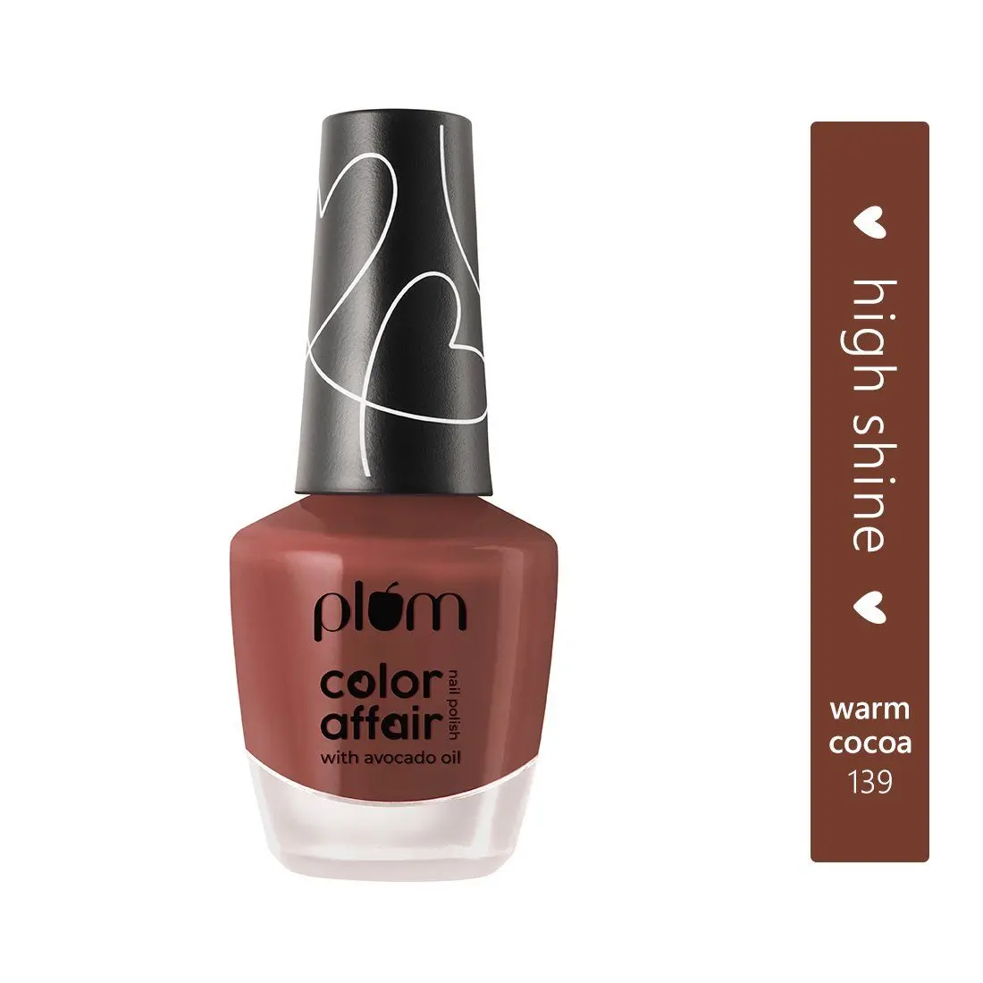 Plum Color Affair Nail Polish - Warm Cocoa - 139 | 7-Free Formula | High Shine & Plump Finish | 100% Vegan & Cruelty Free