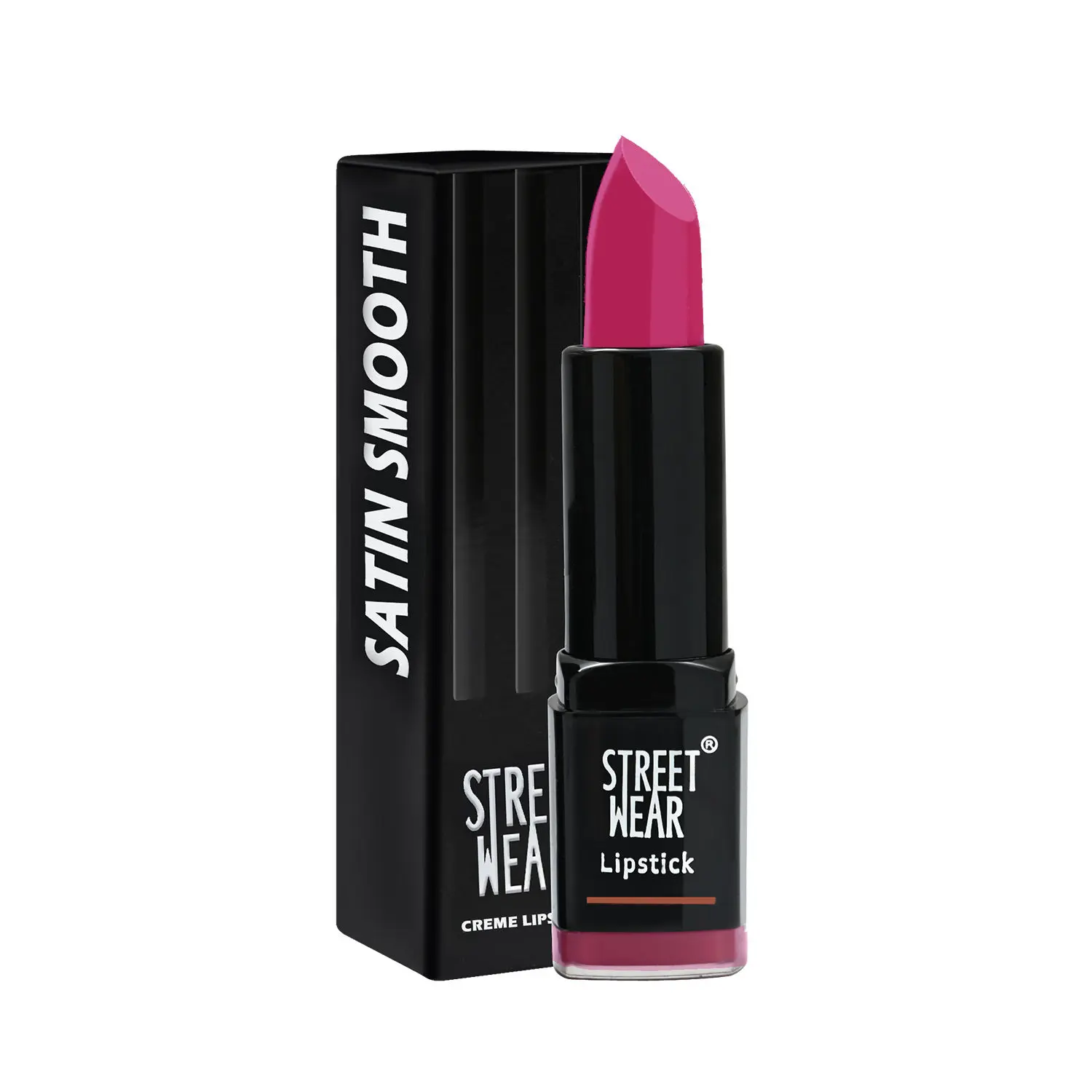 STREET WEAR® Satin Smooth Lipstick -PINK FANTASY (Pink) - 4.2 gms - Longwear Creme Lipstick, Moisturizing, Creamy Formuation, 100% Color payoff, Enriched with Aloe vera, Vitamin E and Shea Butter