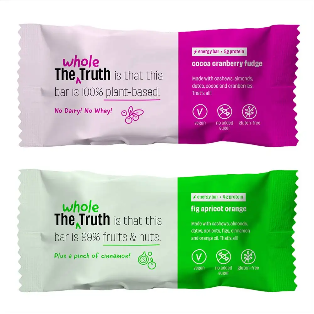 The Whole Truth Vegan Energy Bars,  6 bar(s)  Fruity Patootie