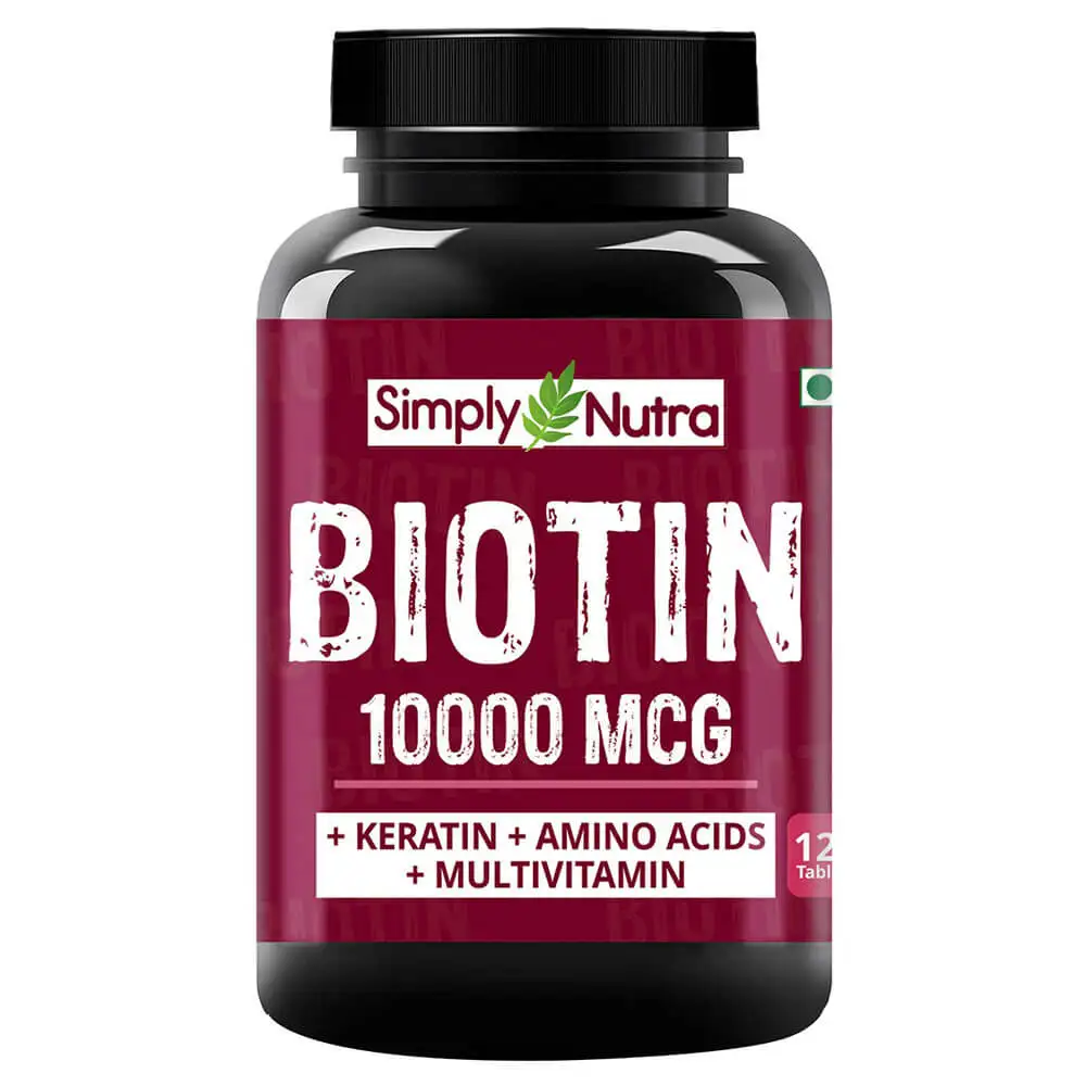 Simply Nutra Biotin 10000mcg,  120 tablet(s)  Unflavoured