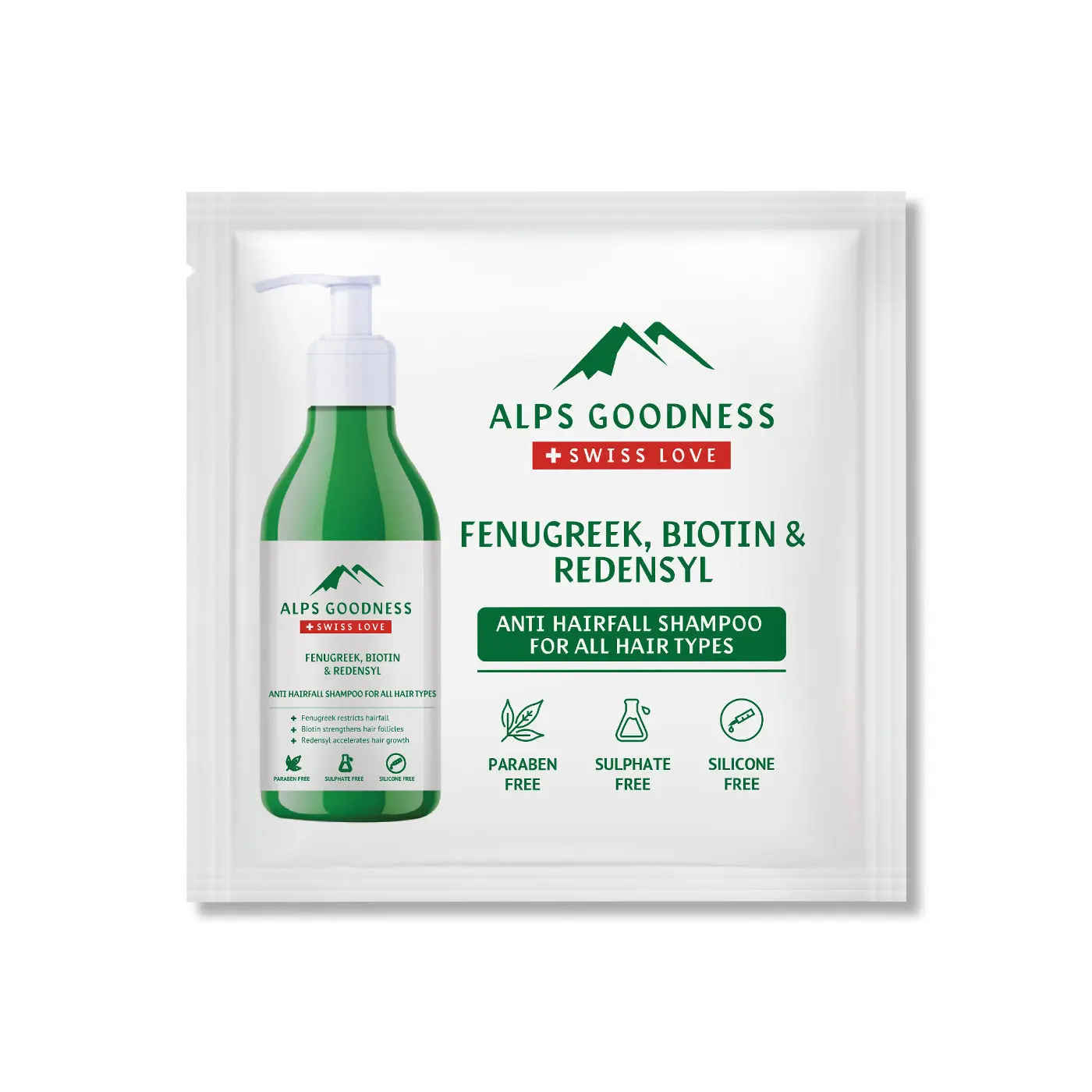 Alps Goodness Fenugreek, Biotin & Redensyl Anti Hairfall Shampoo for All Hair Types (8 ml)