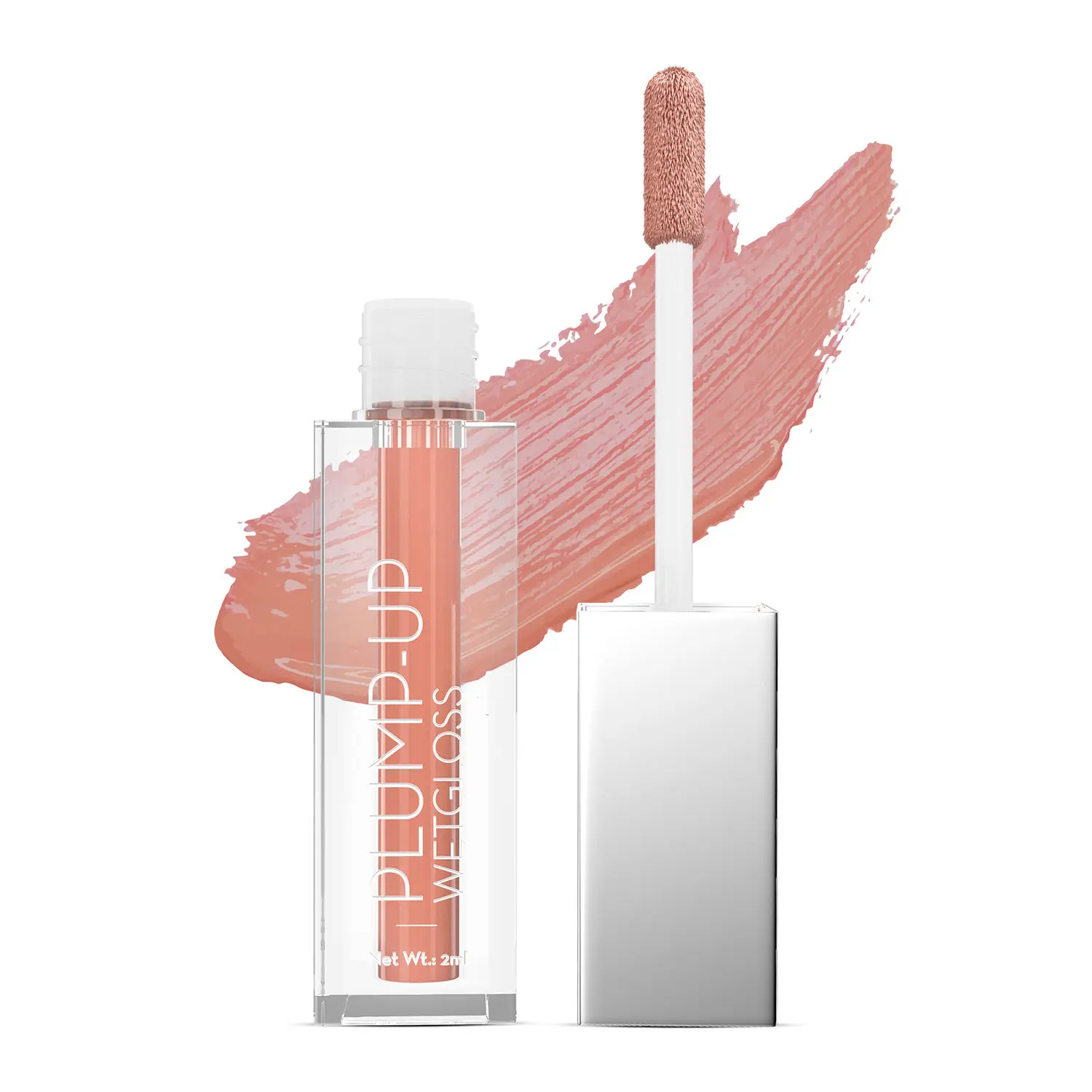 Swiss Beauty Plump-Up Wet Lip Gloss for Glossy and Fuller Lips 3-Kinde Naked 2Ml