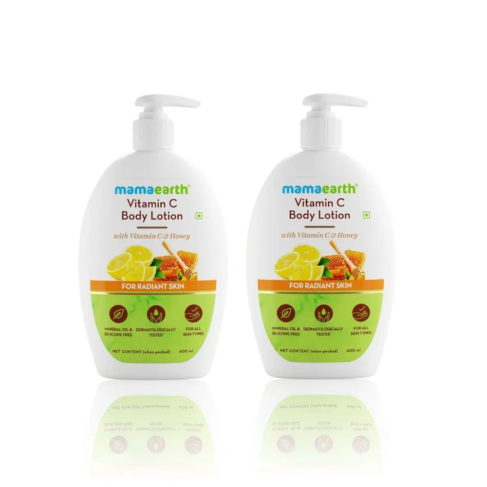 Mamaearth Vitamin C Body Lotion with Vitamin C & Honey for Radiant Skin (400 ml)(Pack of 2)