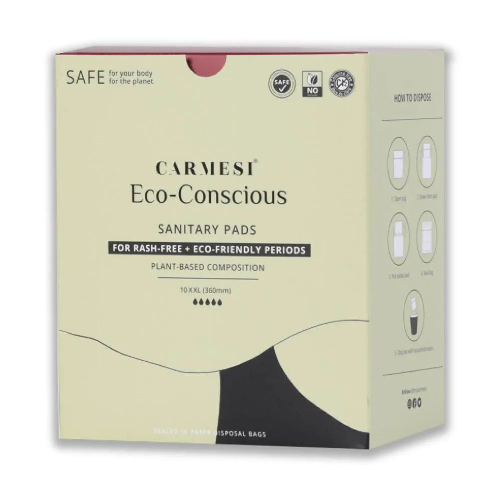 Carmesi Eco-Conscious Sanitary Pads XXL - 10 Pcs