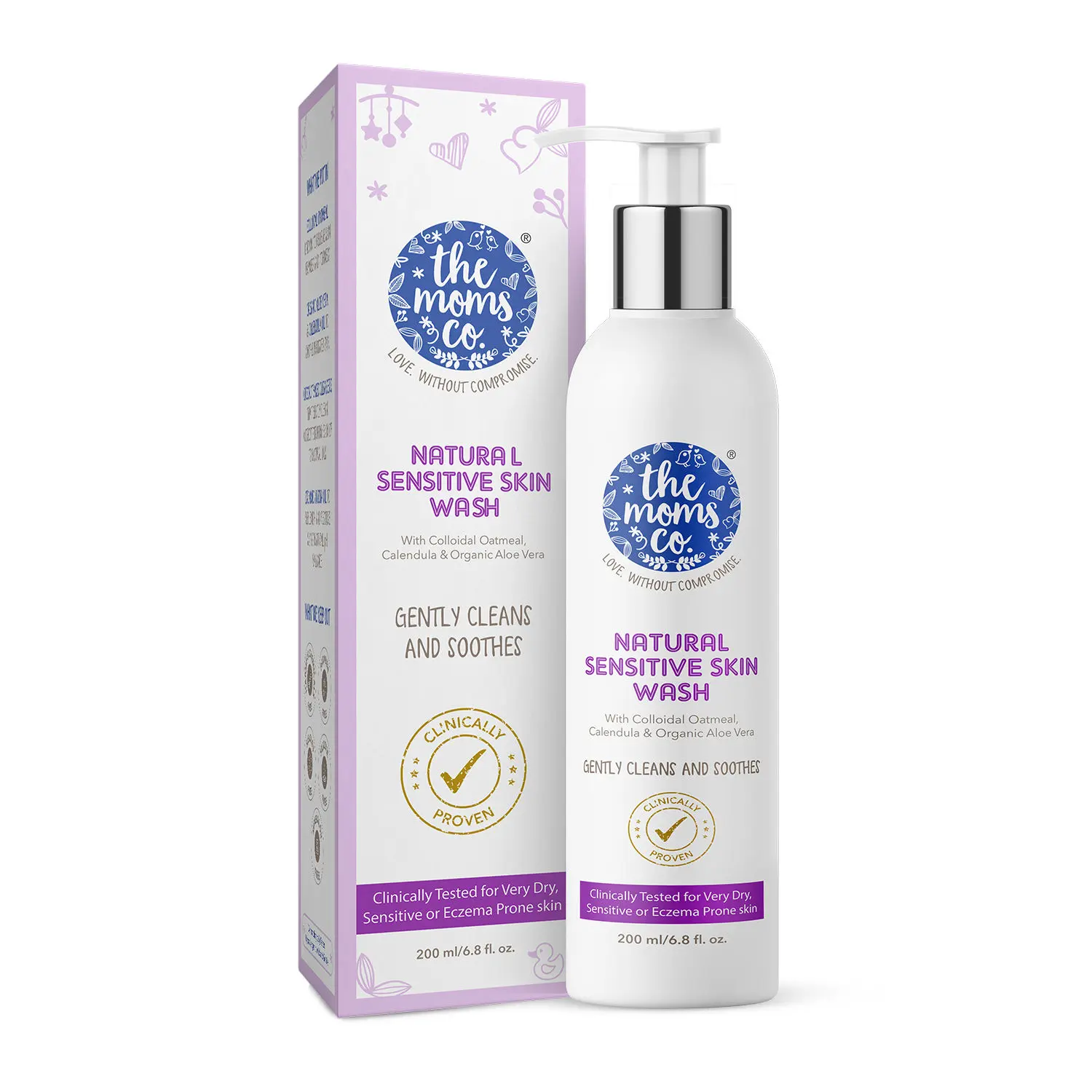 The Moms Co. Natural Sensitive Skin Wash (200 ml)