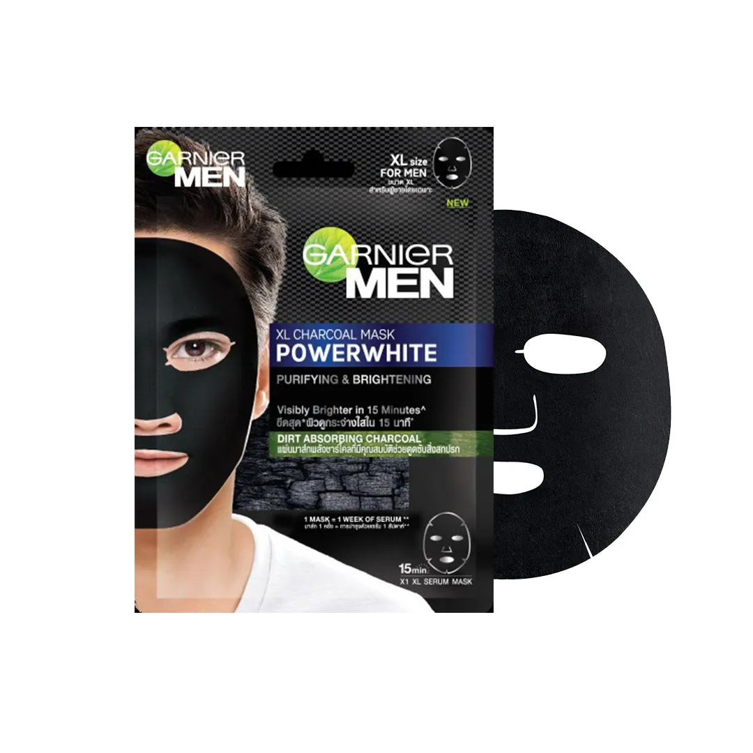 Garnier Men Powerwhite Xl Charcoal Mask