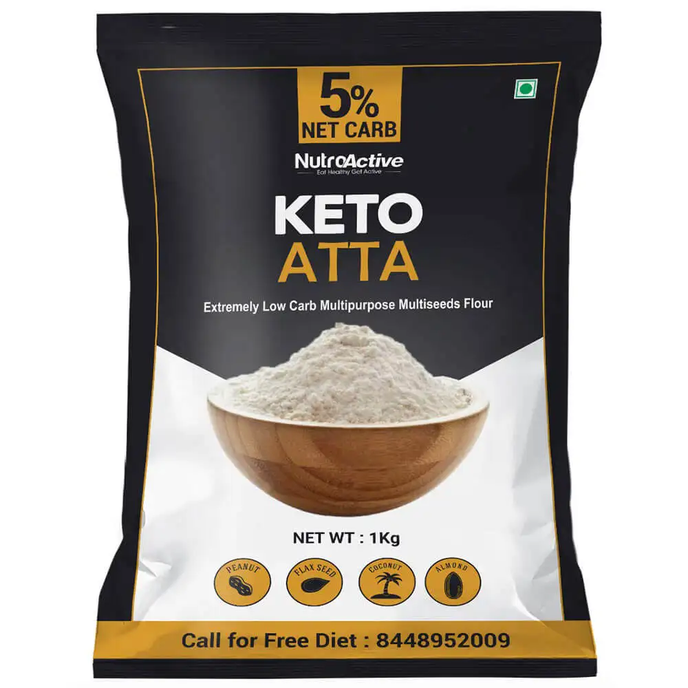 NutroActive Keto Atta (Net Carb 5%),  Unflavoured  1 kg