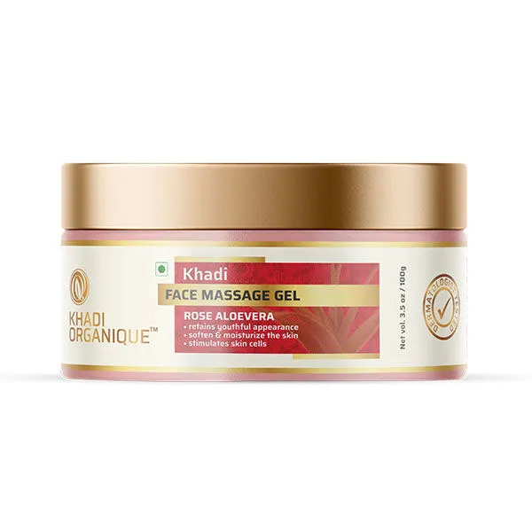 Khadi Organique Rose Aloevera Face Massage Gel