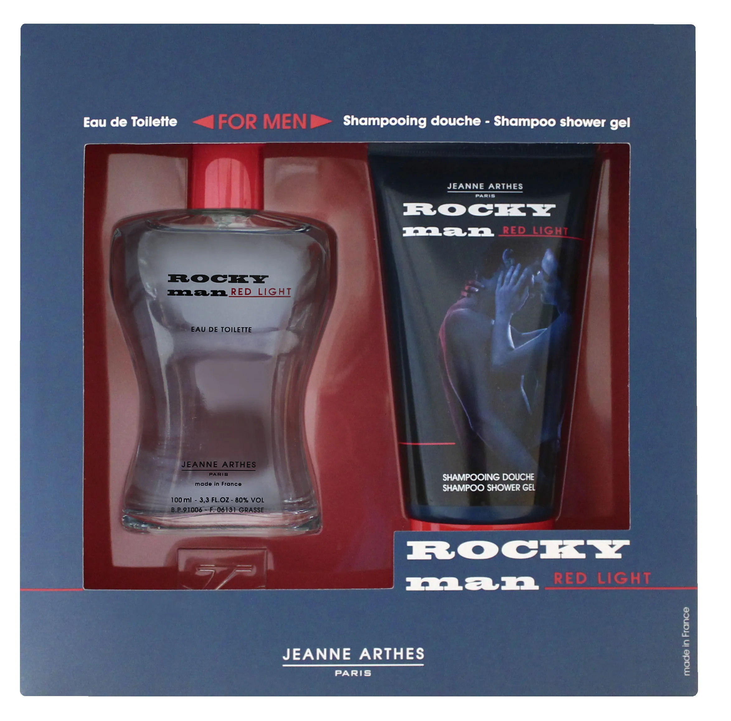 Jeanne Arthes Rocky Red Light Gift Set(Eau de Toilette + Shampoo )