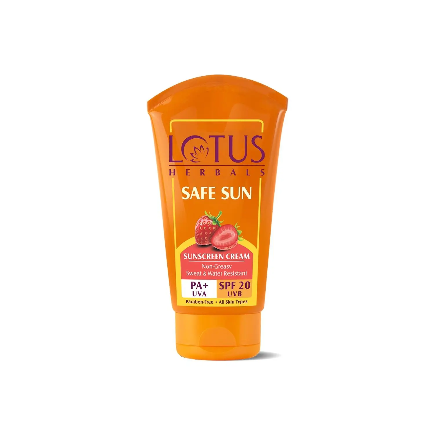 Lotus Herbals Safe Sun Sunscreen Cream | SPF 20 | PA+ | Sweat & Waterproof | Non-Greasy | 100g