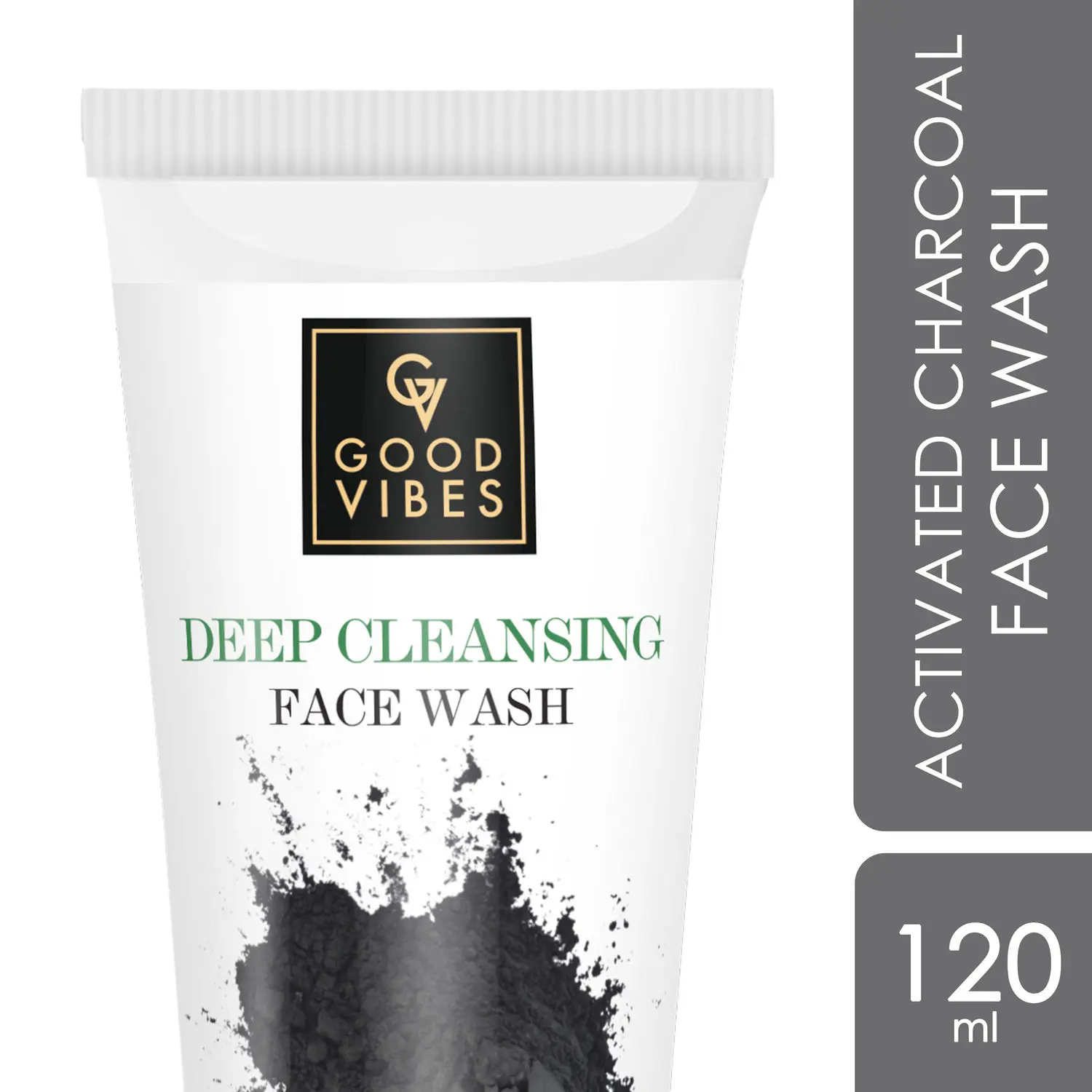 Good Vibes Activated Charcoal Deep Cleansing Face Wash in Tube (120 ml)