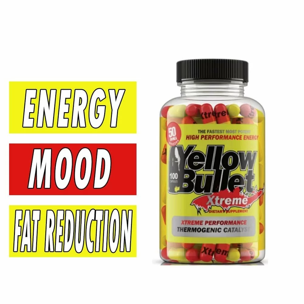 Yellow Bullet Xtreme w/ Ephedra - Brand New Energy - 100 Capsules