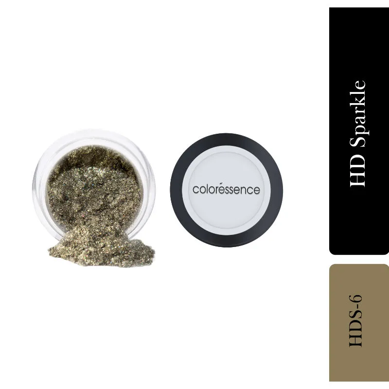 Coloressence HD Sparkle Soft Micro Loose Shimmer Metallic Eyeshadow, Eye Makeup Pigments, HDS-6