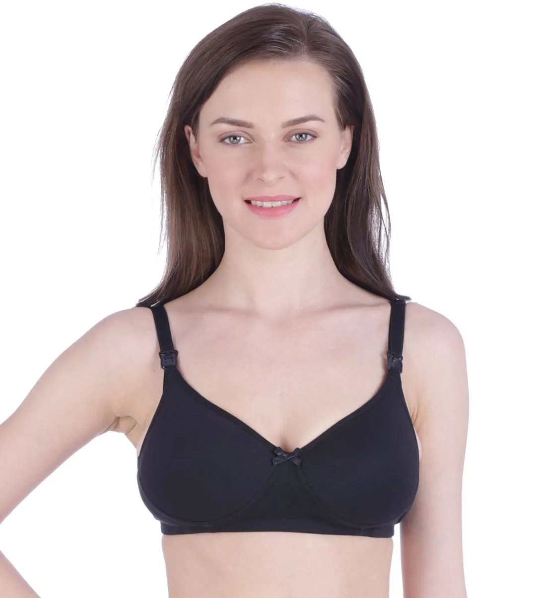 Bralux Padded Blossam Feeding Bra - Black (38C)