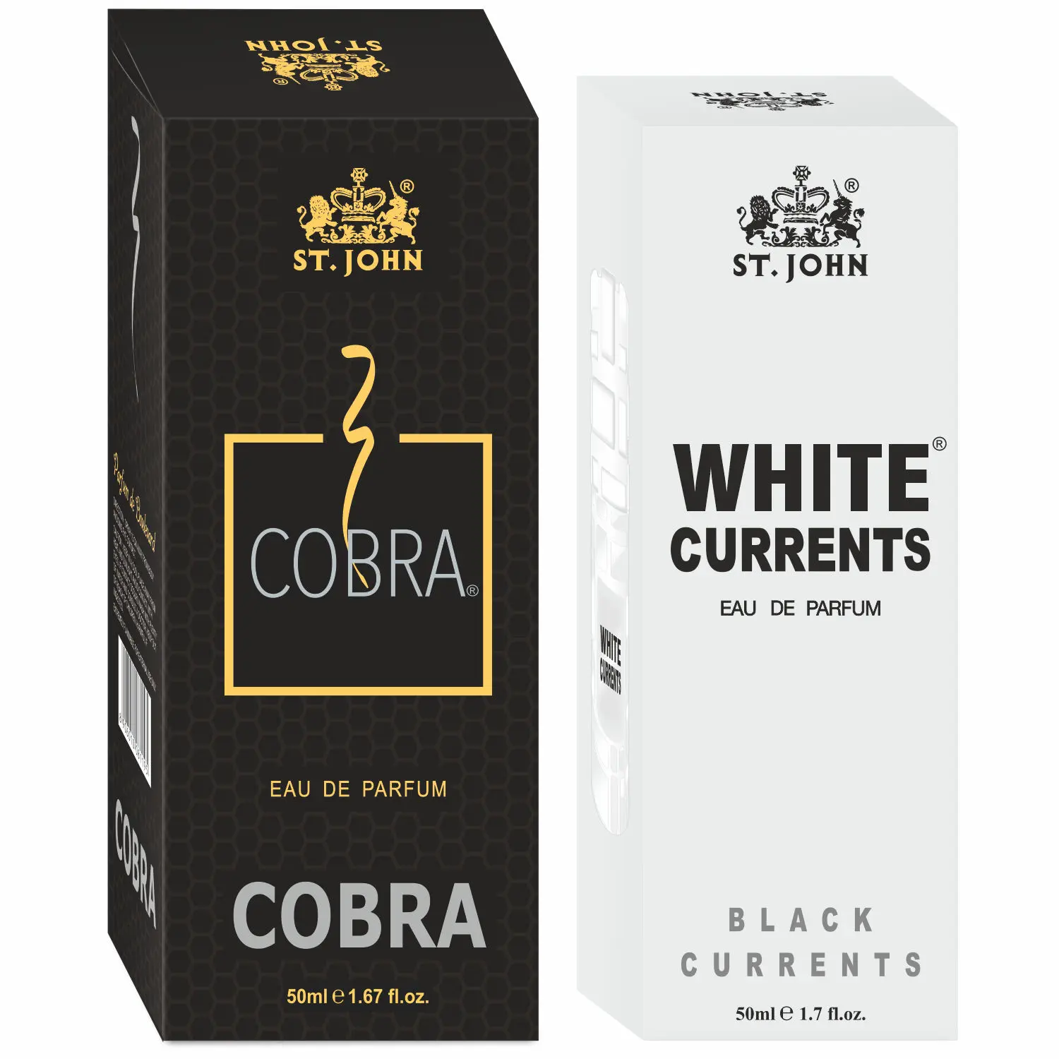 ST-JOHN Cobra 50ml & White Current 50ml Body Perfume Combo Gift Pack Eau de Parfum - 100 ml (For Men & Women)