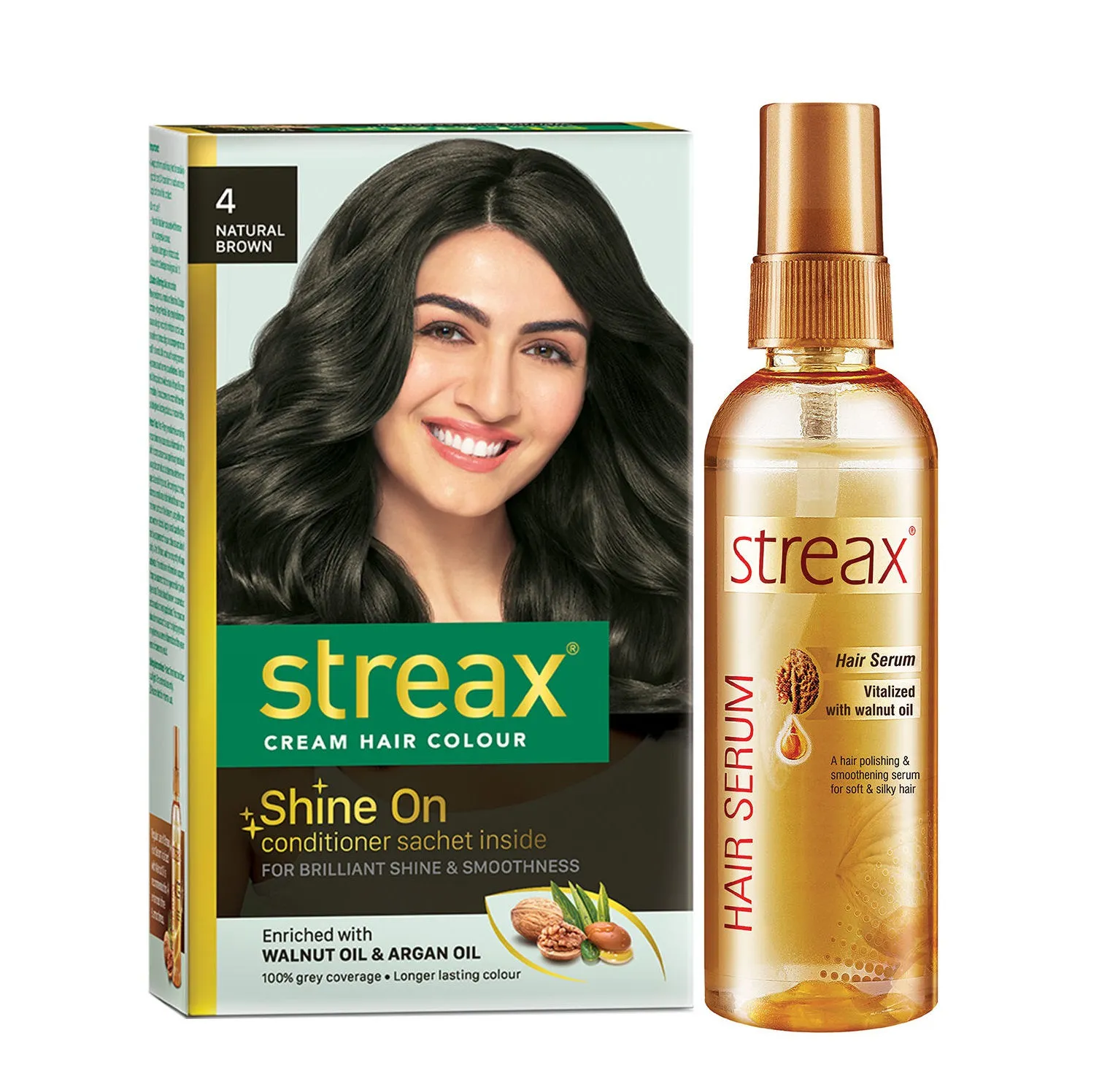 Streax Reg Colour Natural Brown + Walnut Serum