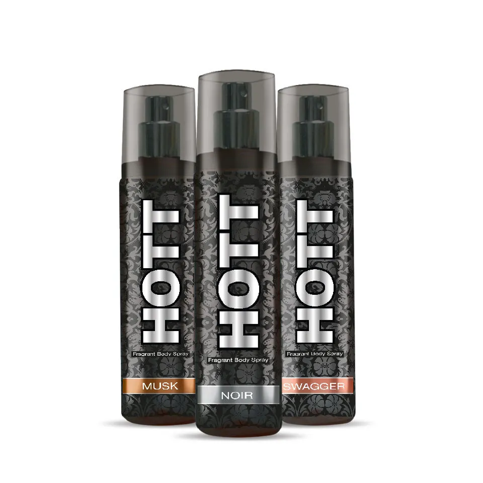 Hott Musk, Noir and Swagger Deodorant For Men (Pack of 3)