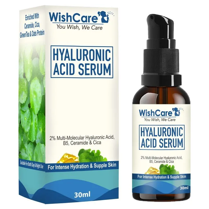 Wishcare 2% Multi-Molecular Hyaluronic Acid Serum With Cica, Ceramide & B5