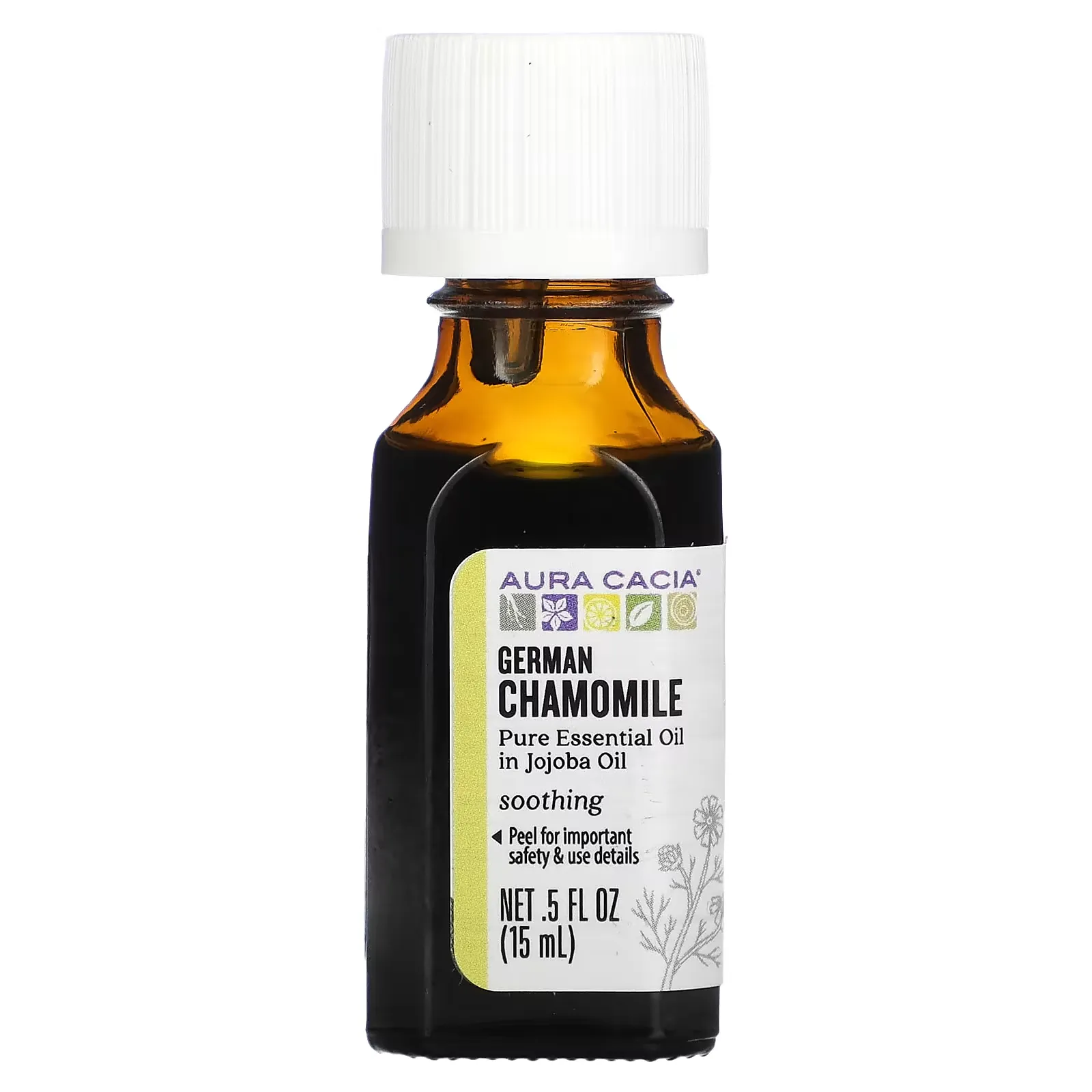 Pure Essential Oil in Jojoba Oil, German Chamomile, 0.5 fl oz (15 ml)