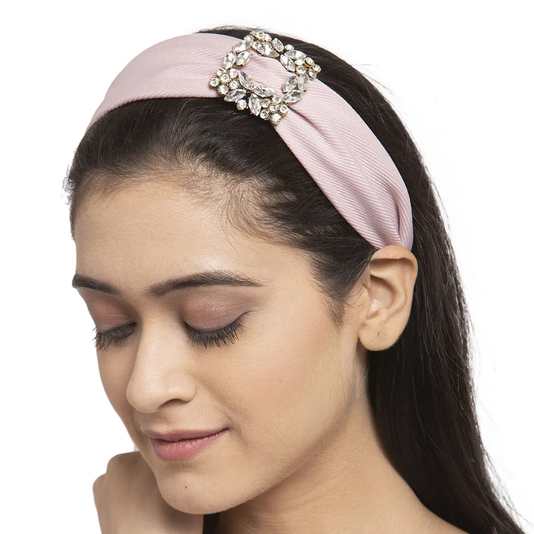 Ferosh Light Purple Crystal Buckle Hairband