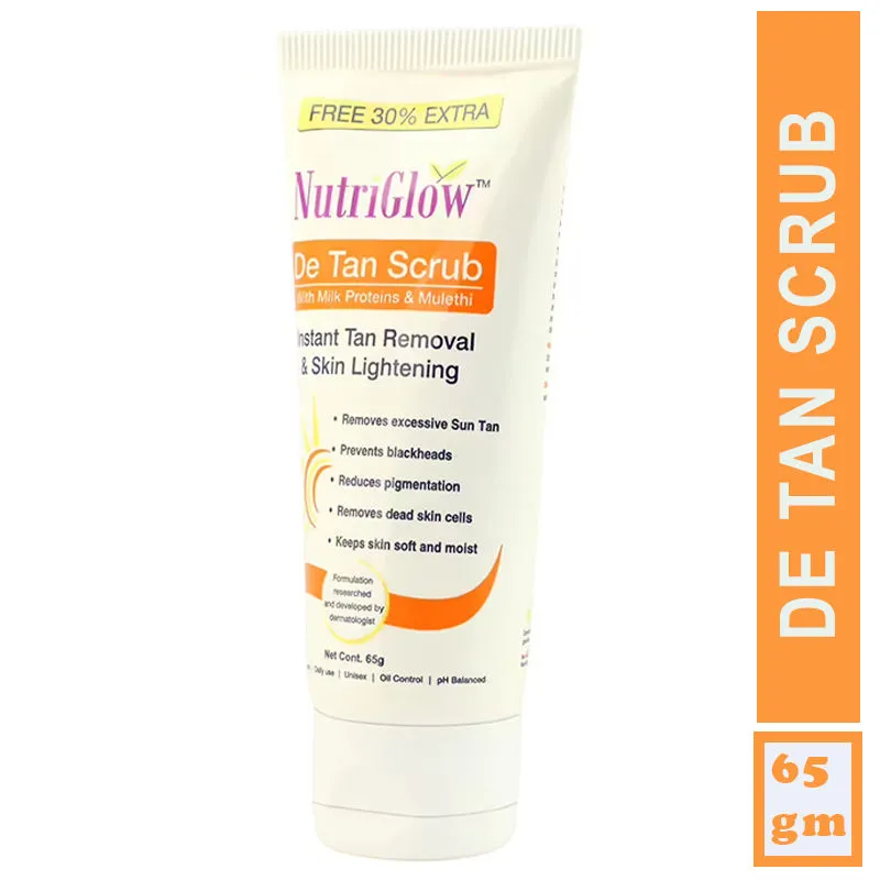 NutriGlow De Tan Scrub For Instant Tan Removal & Skin Lightening