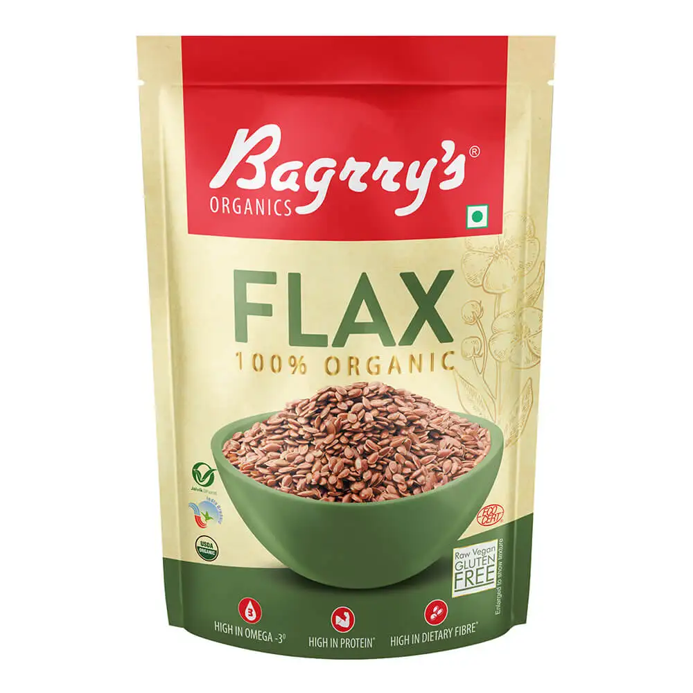 Bagrrys 100% Organic Flax,  Unflavoured  250 g