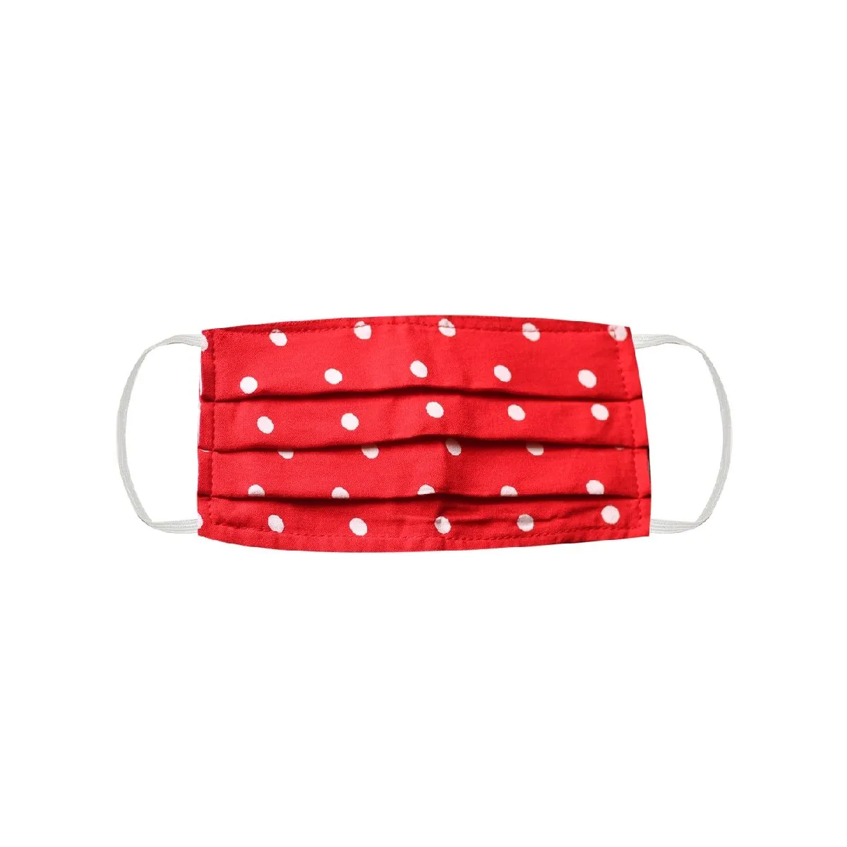 Bellofox 3-Ply Red Red Polka Dot Cotton Face Mask