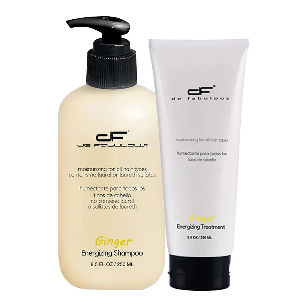 De Fabulous Ginger Energizing Shampoo + Treatment