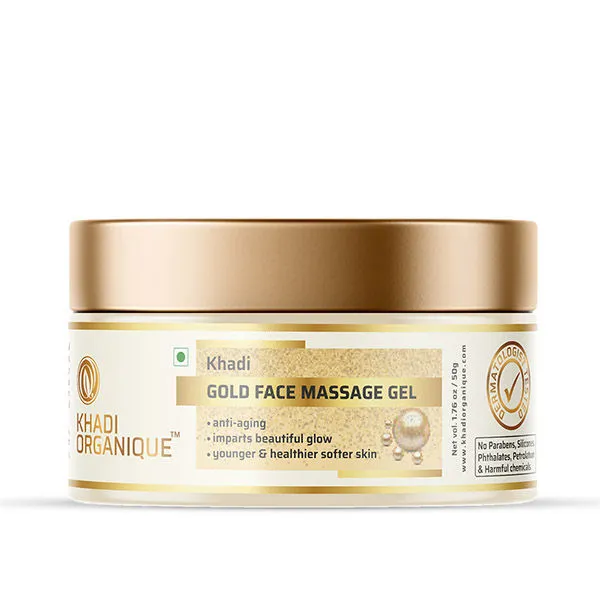 Khadi Organique Gold Face Massage Gel For Face, Makes Skin Glow And Charming