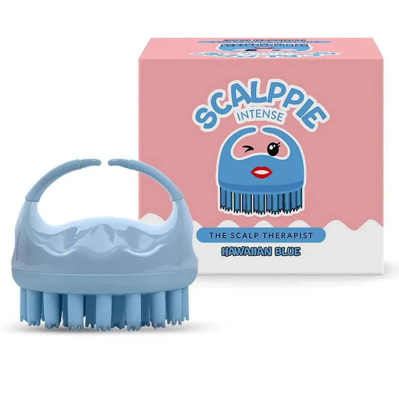 Scalppie Intense Hair Scalp Massager & Shampoo Brush - Hawaiian Blue - Prevents Hairfall & Dandruff