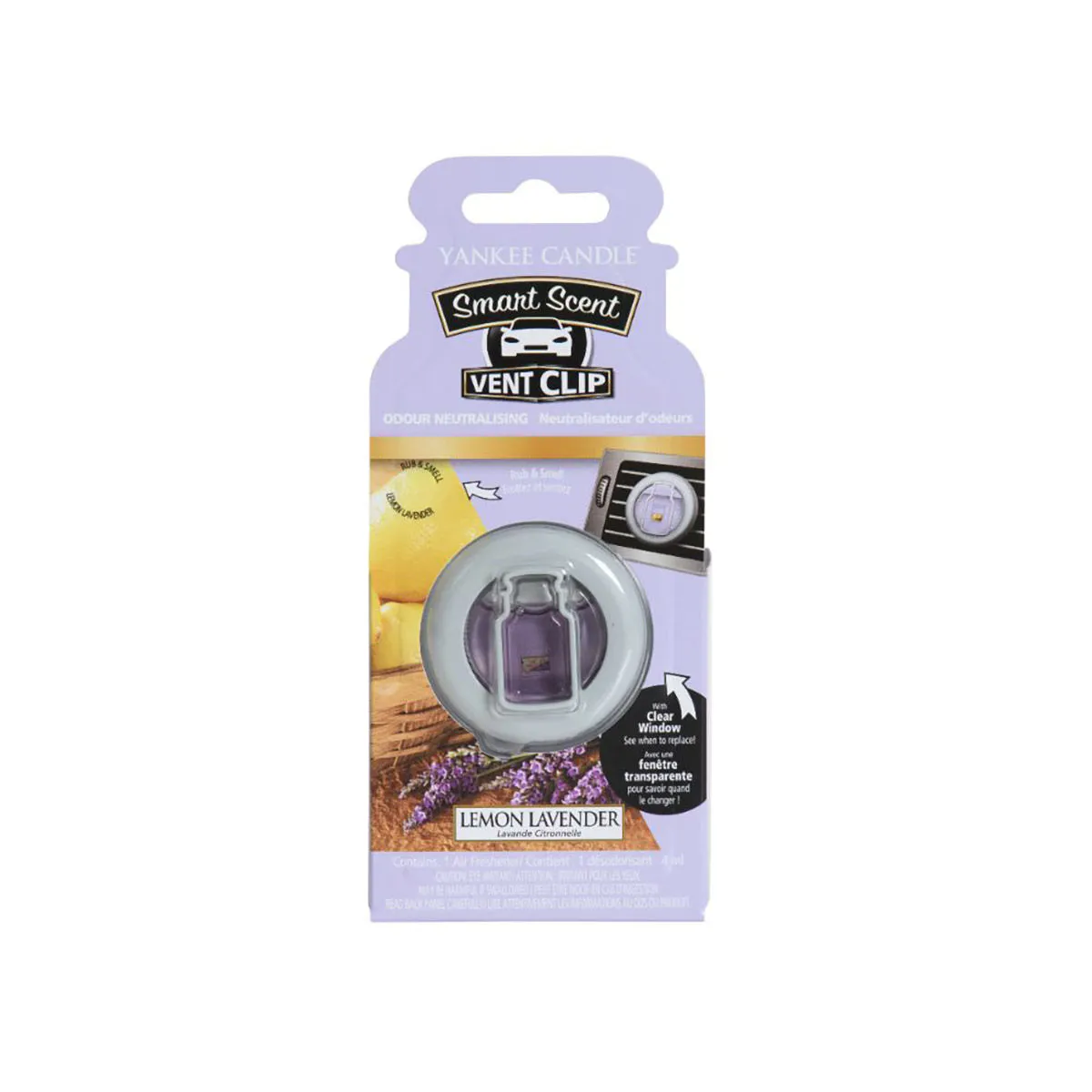 Yankee Candle Lemon Lavender Smart Scent Vent Clip Air Freshener