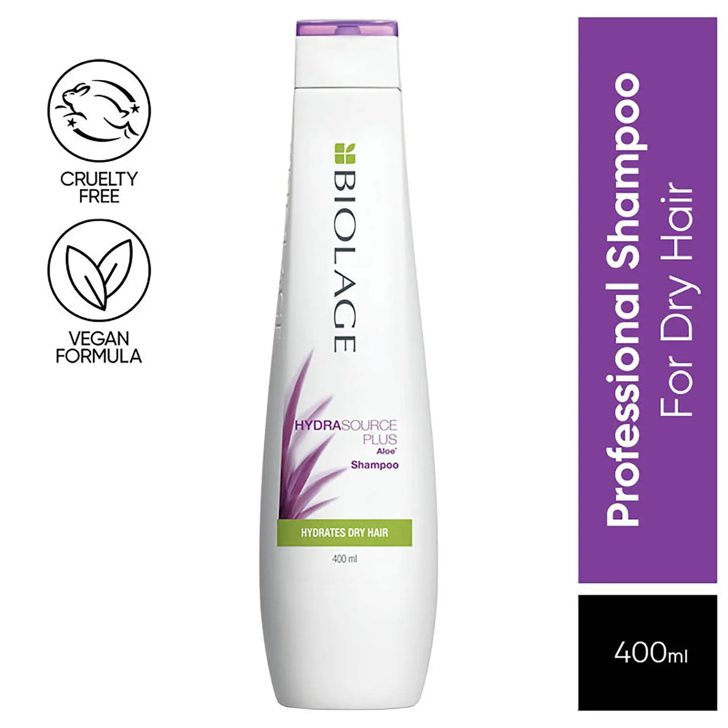 BIOLAGE Hydrasource Plus Aloe Shampoo 400ml | Paraben free|Hydrates & Moisturizes Dry Hair | For Dry Hair