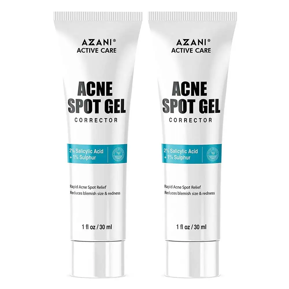 Azani Active Care Acne Spot Gel,  30 ml  for All Skin Types (Pack of 2)