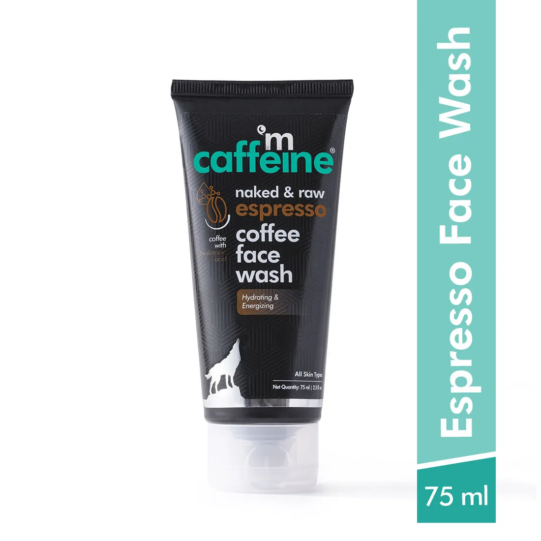 MCaffeine Hydrating Espresso Coffee Face Wash - Soap Free Cleanser with Hyaluronic Acid & Pro-Vitamin B5