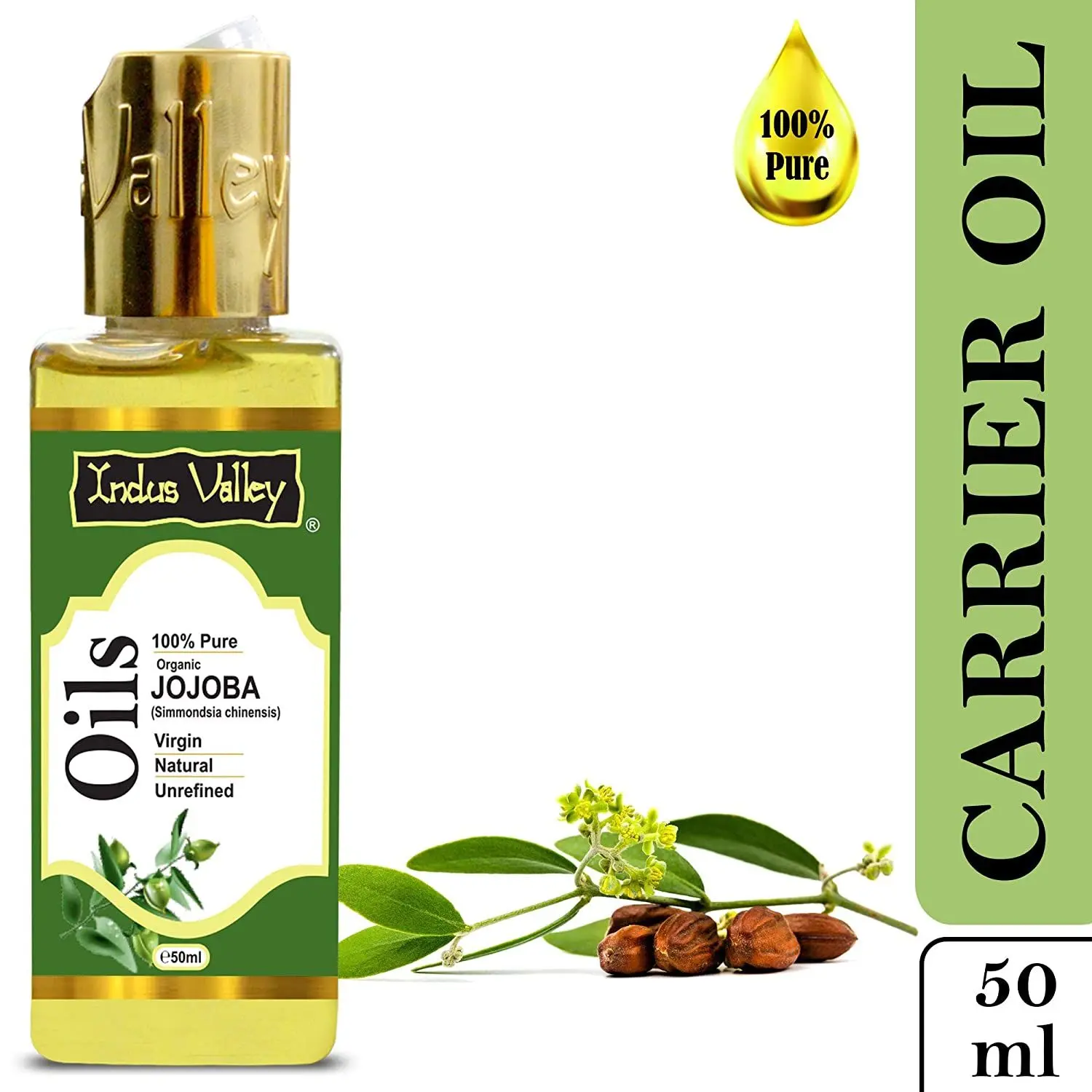 Indus Valley Bio Organic Jojoba Oil (50 ml)