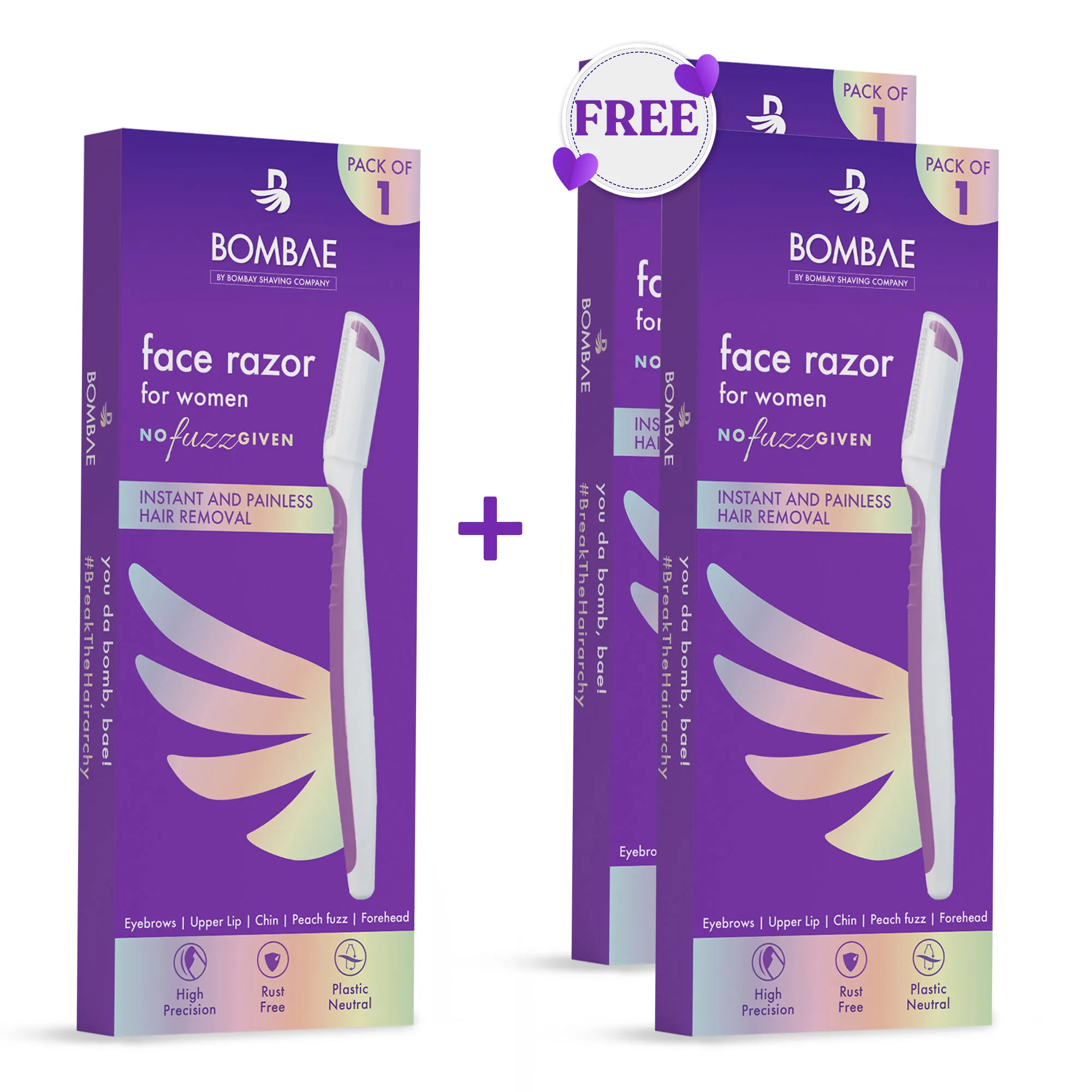 Bombae Face & Eyebrow Razor (Buy 1 Get 2 Free)