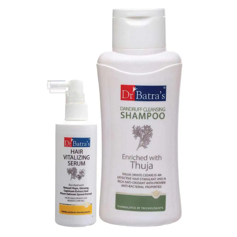 Dr Batra's Hair Vitalizing Serum & Dandruff Cleansing Shampoo - 500 ml Combo,  2 Piece(s)/Pack  Dandruff Control