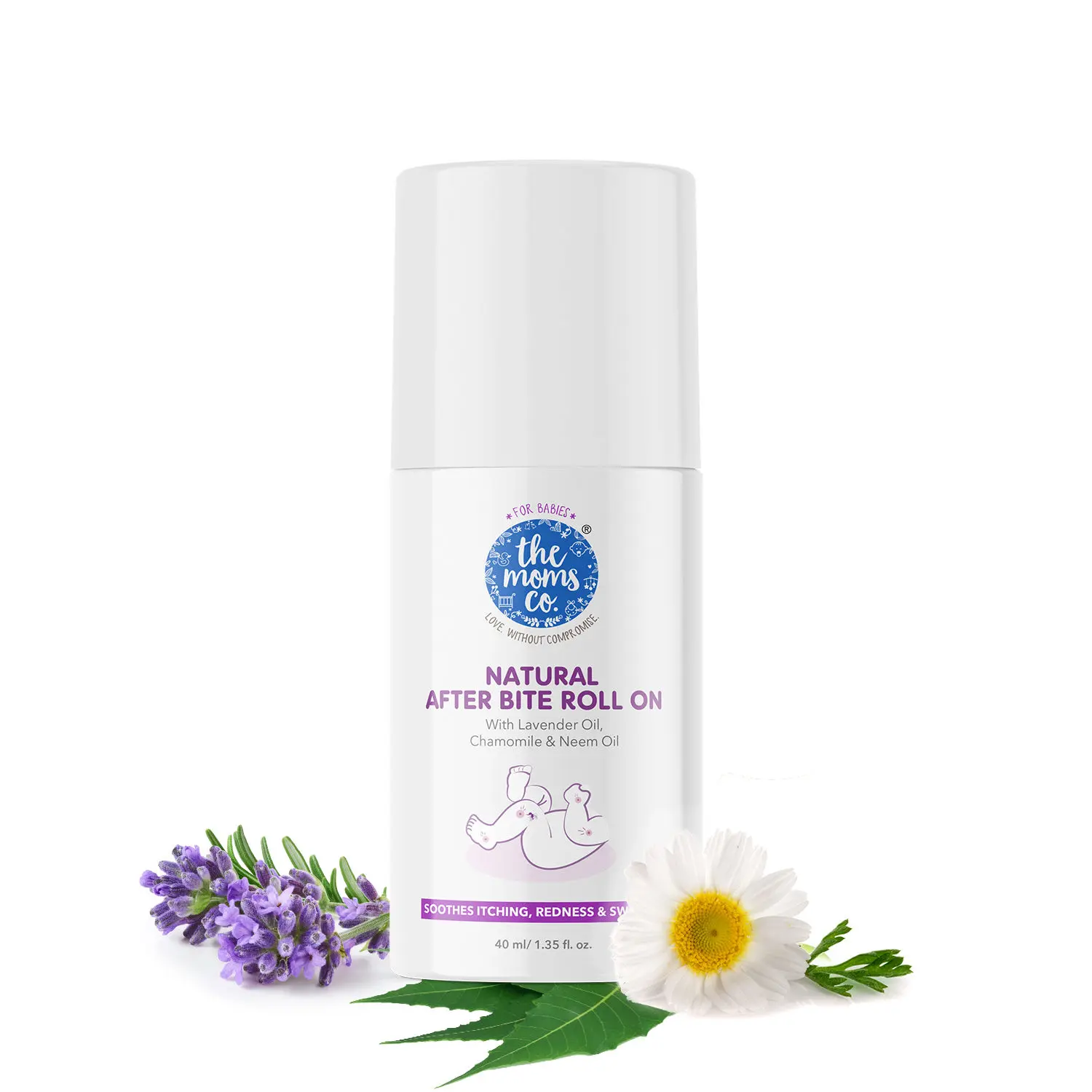 The Moms Co. Natural After Bite Roll-On |Soothes Itching, Redness, Swelling from Mosquito Bite (40 ml)