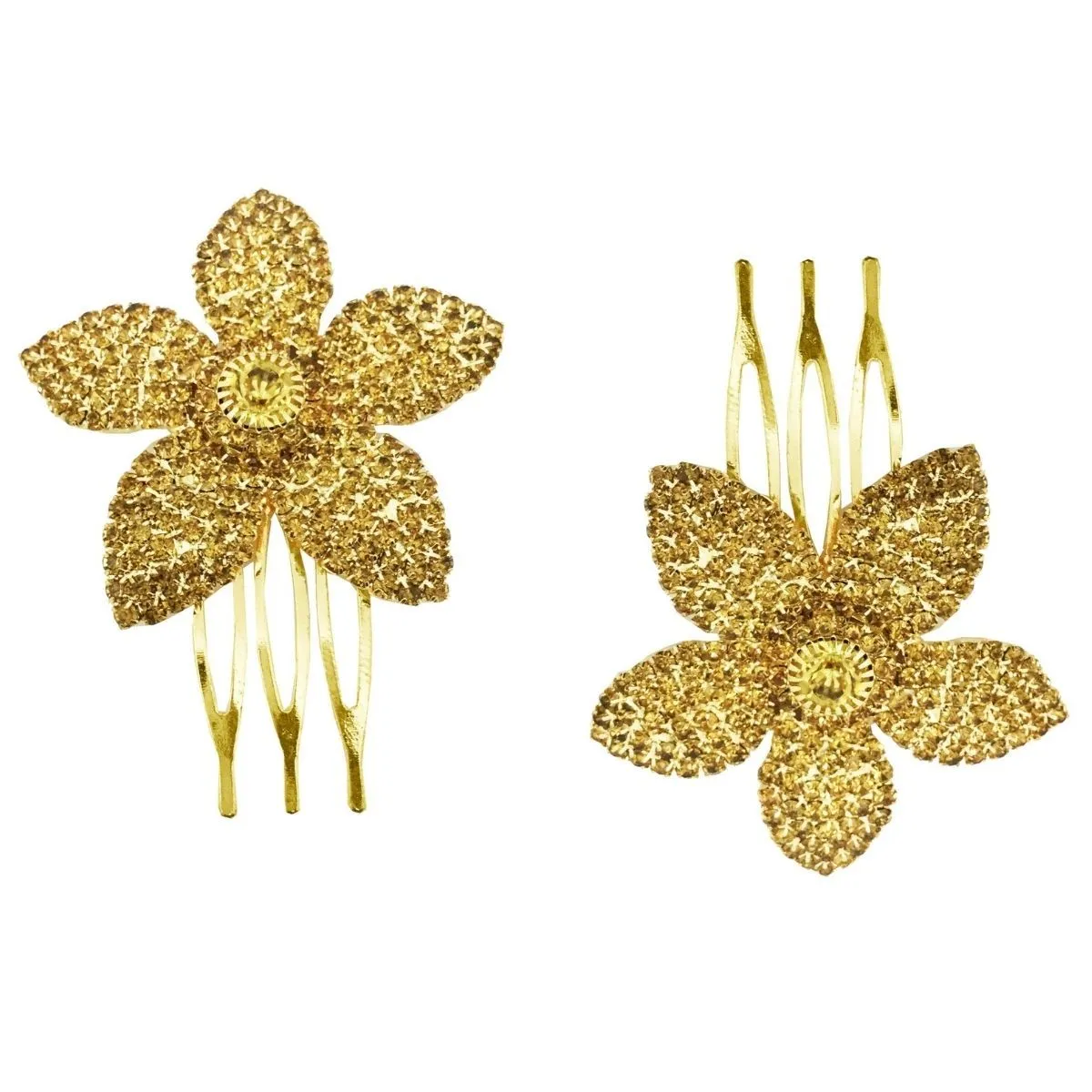 AccessHer Indo Western Fancy Golden Hair Clip Side Pin Comb Pin Jooda Pin (CP0417GC4011GFLCT)