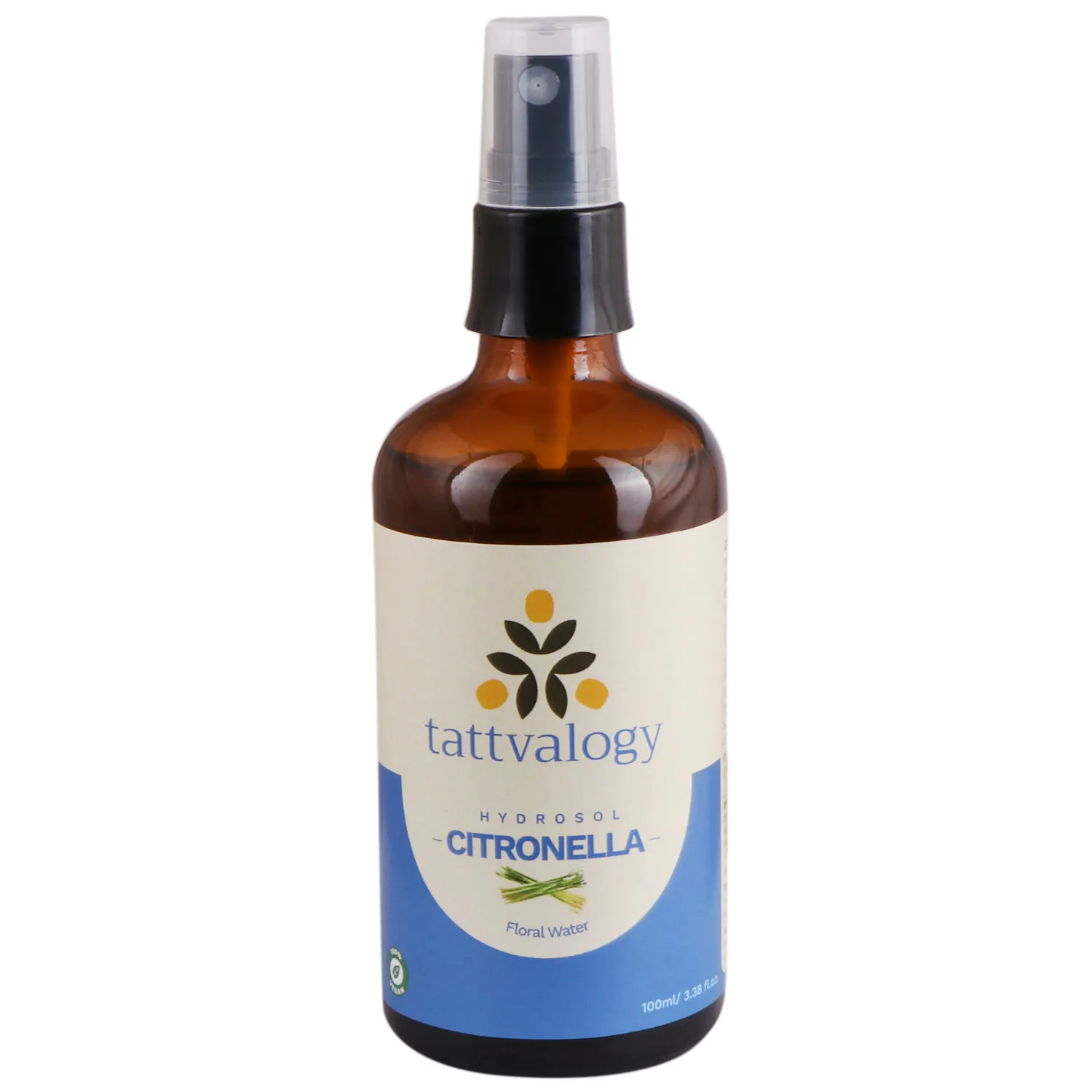 Tattvalogy Citronella Hydrosol- Toner for Oily Skin, Natural Mosquito Repellent Body Spray