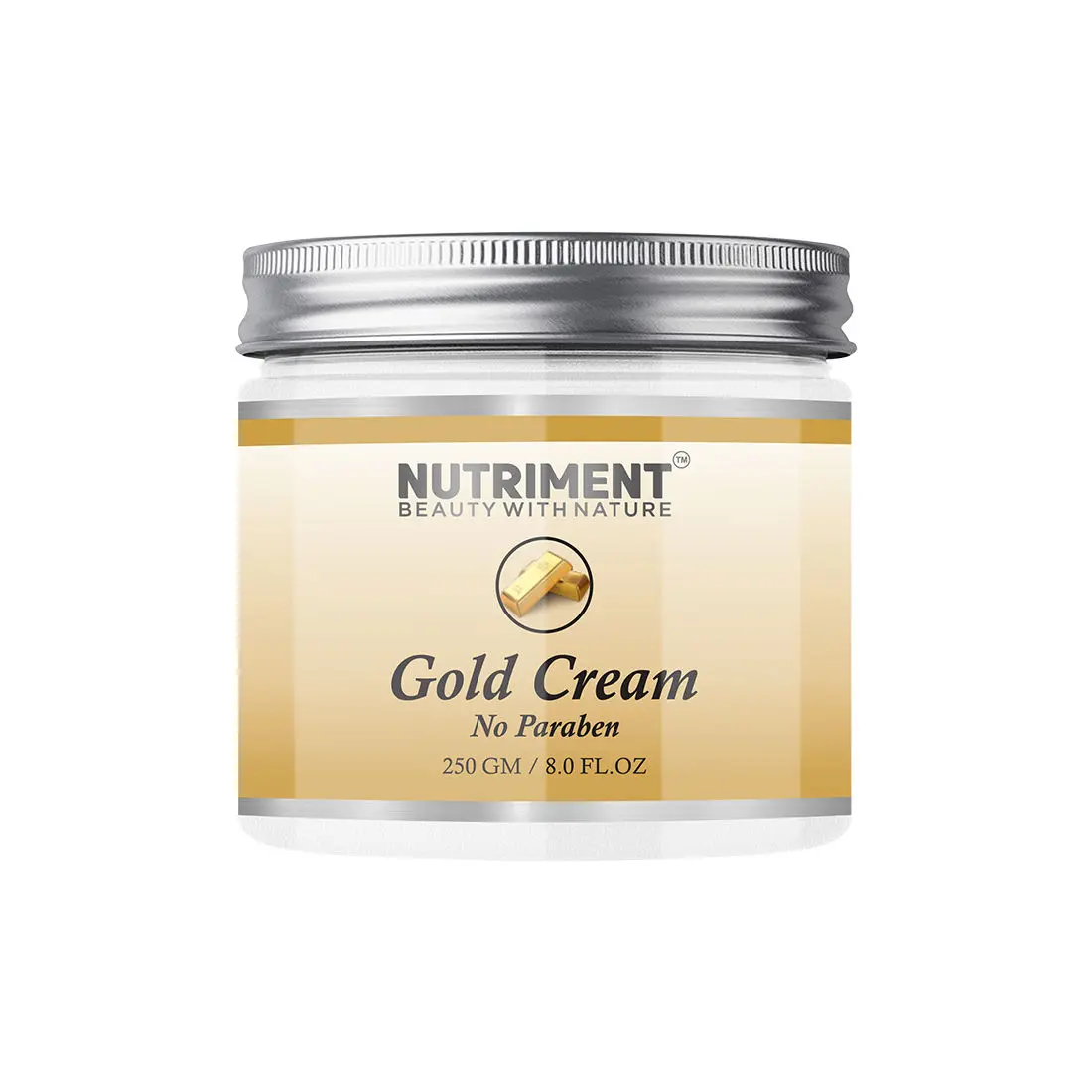 Nutriment Gold Cream for Moisturizing Glowing Skin, Paraban Free 250gram Suitable for all skin types