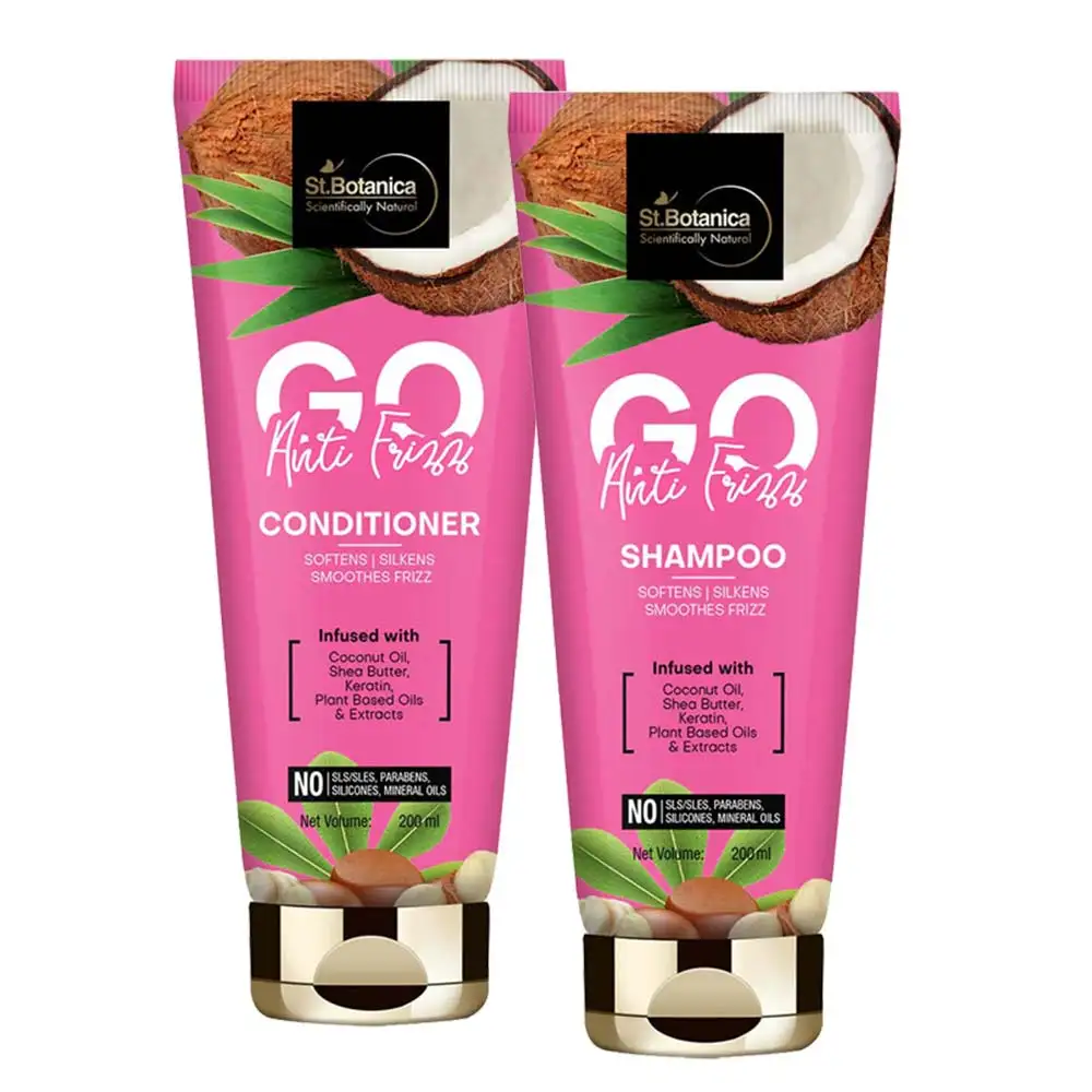 St.Botanica Go Anti Frizz Shampoo + Conditioner,  2 Piece(s)/Pack  200 ml Each