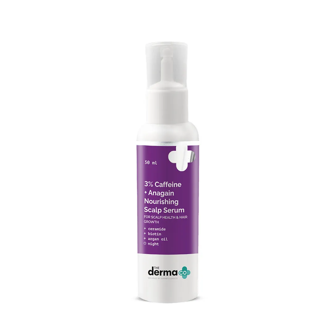 The Derma Co. 3% Caffeine + Anagain Nourishing Scalp Serum For Scalp Health & Hair Growth