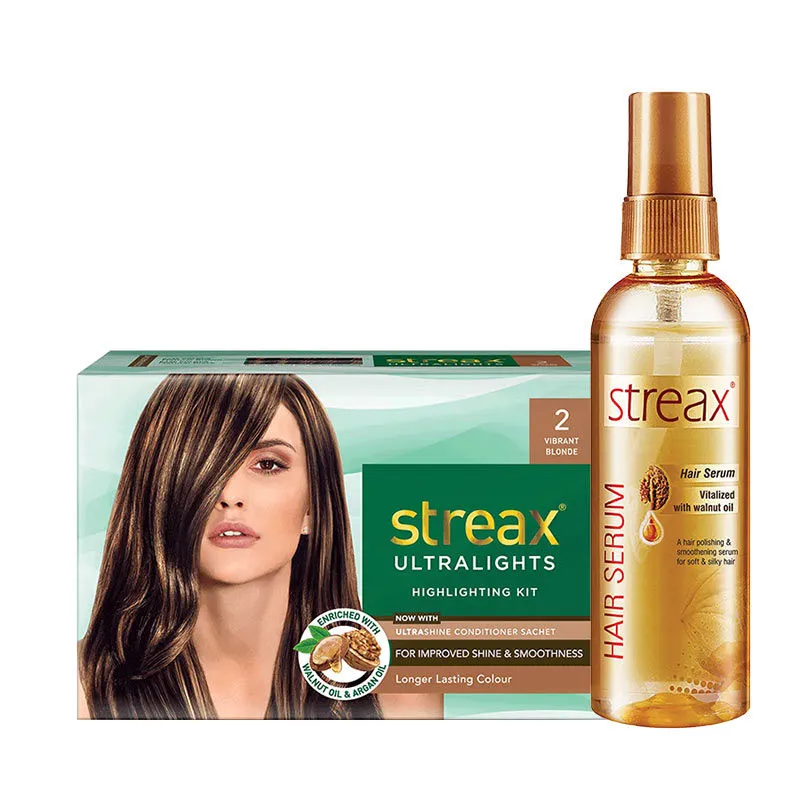 Streax Ultralight Vibrant Blonde + Walnut Serum