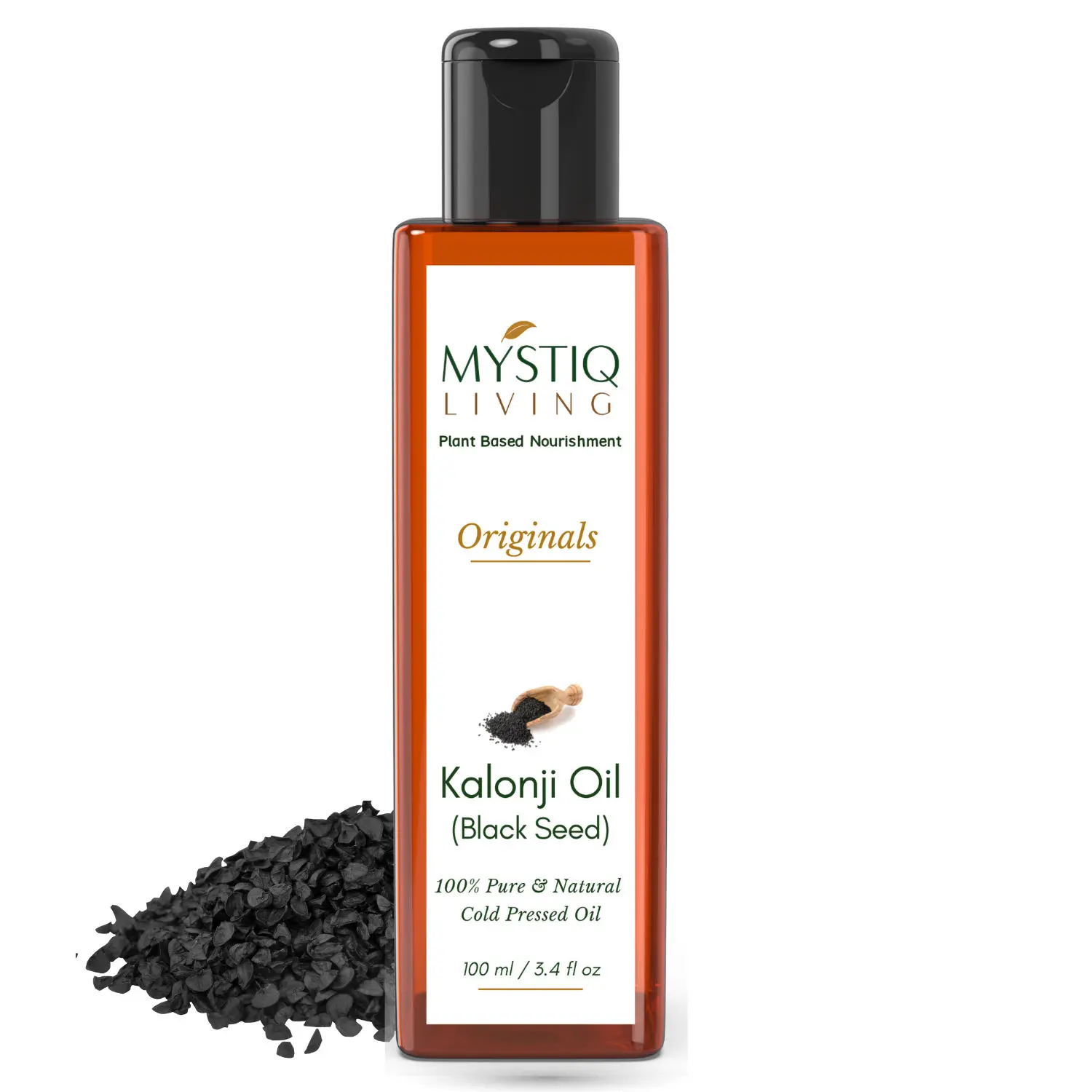 Mystiq Living Originals - Kalonji Oil - Onion Black Seed Oil - Nigella Sativa| Hair Growth & Skin | Cold Pressed Pure and Natural -100 ML