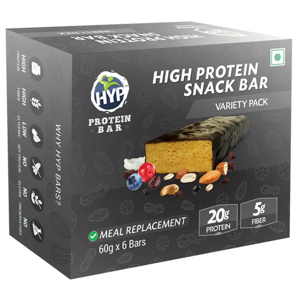 Hyp Whey Protein Bar (20g Protein),  6 bar(s)  Variety Pack