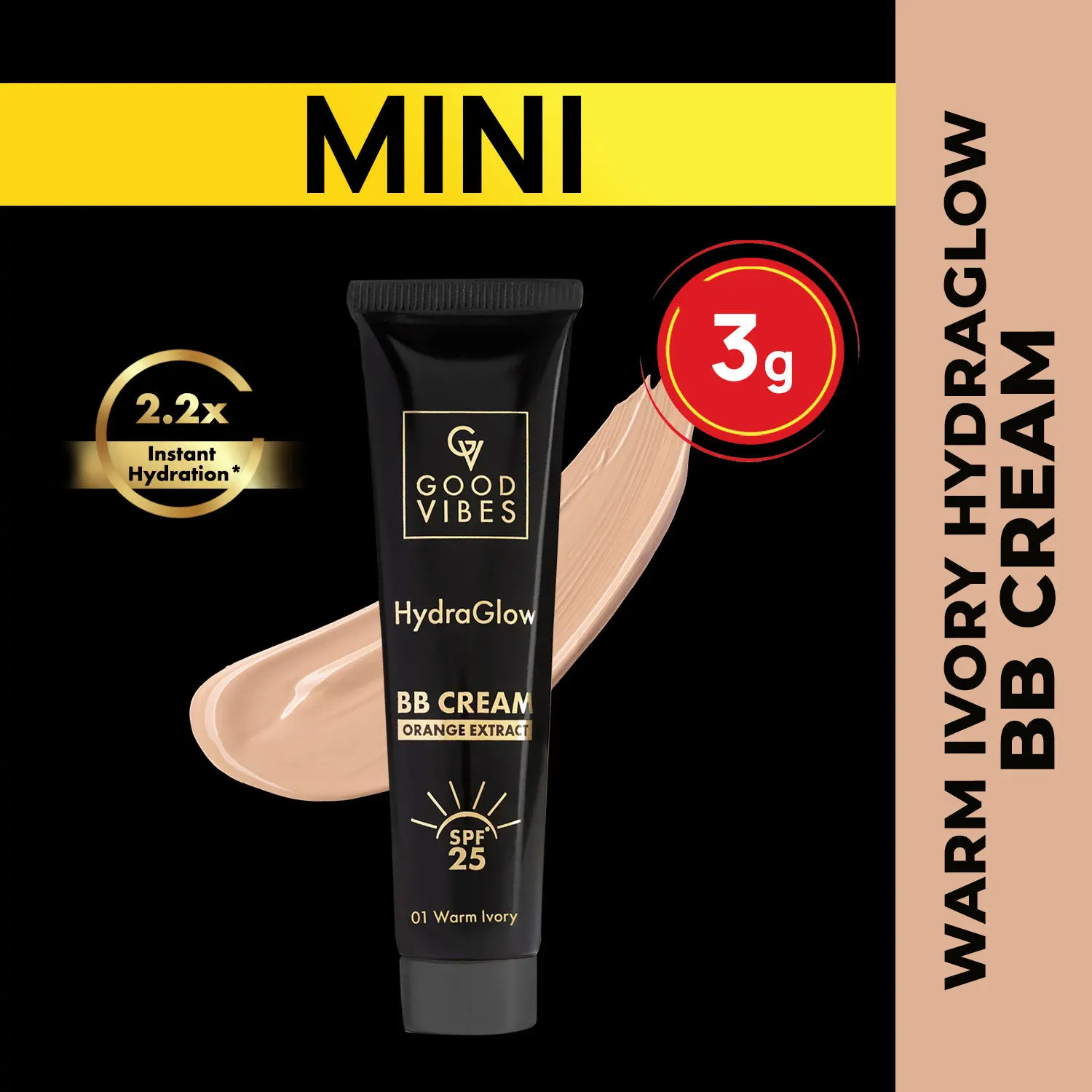 Good Vibes HydraGlow BB Cream-Warm Ivory 01 (3g)