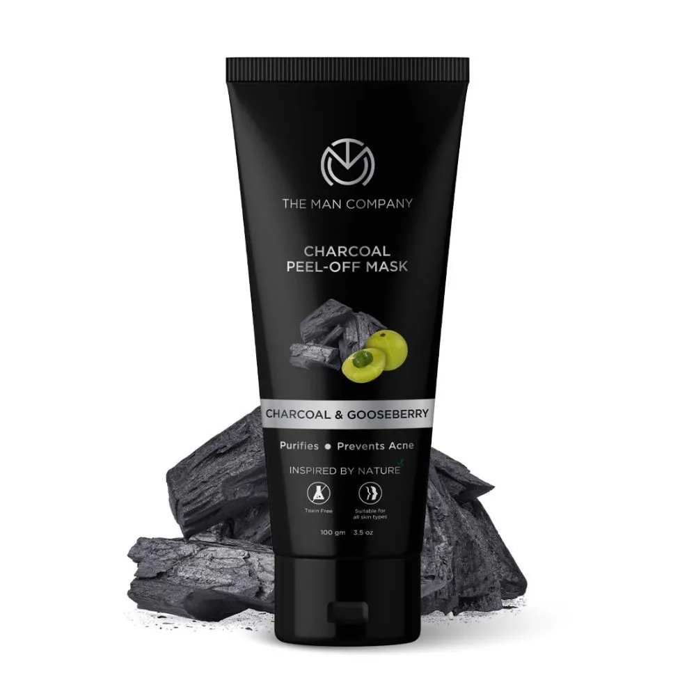 The Man Company Charcoal Peel Off Mask Moringa & Gooseberry