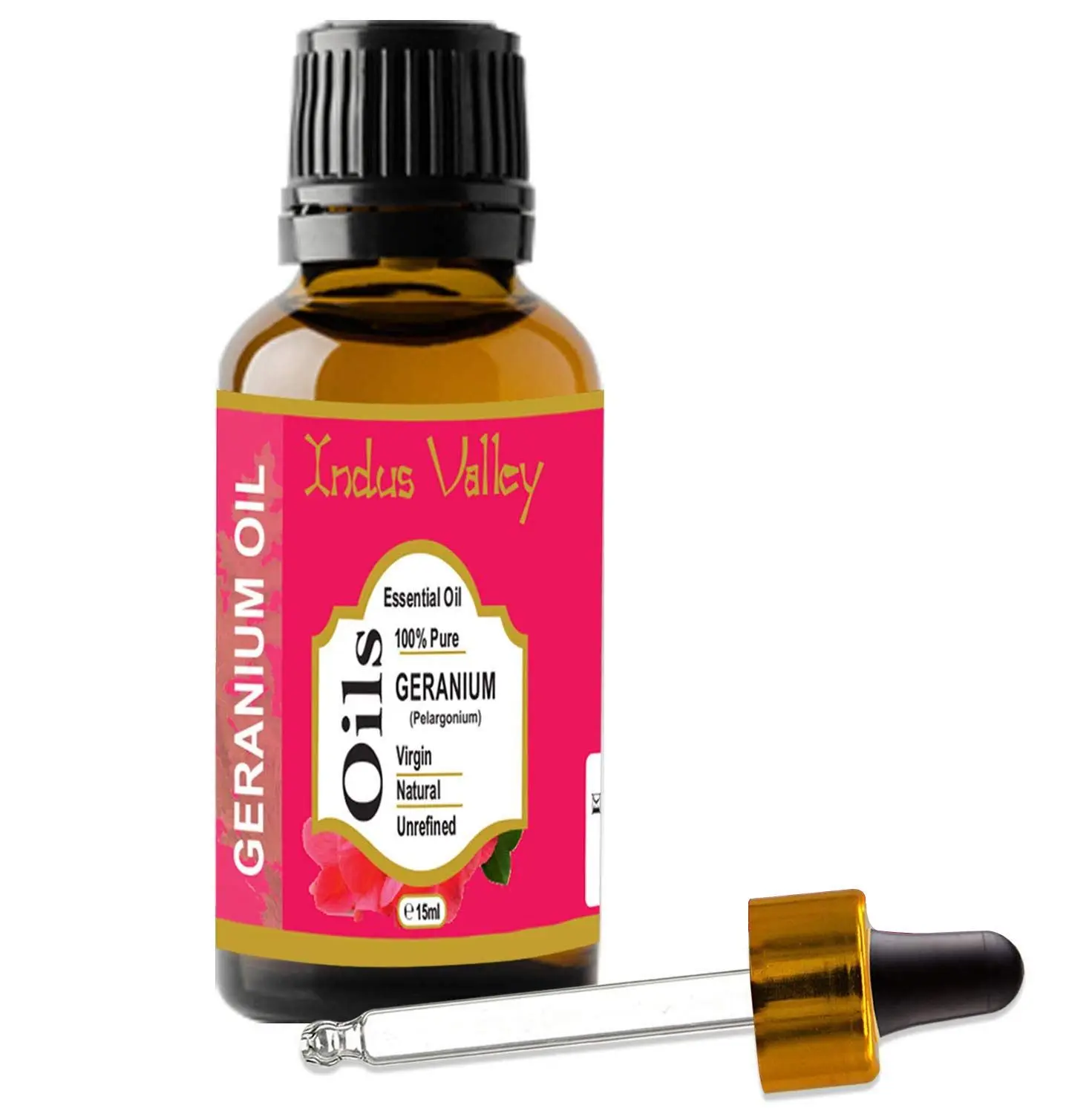 Indus Valley Bio Organic Geranium Essential Oil (15 ml)